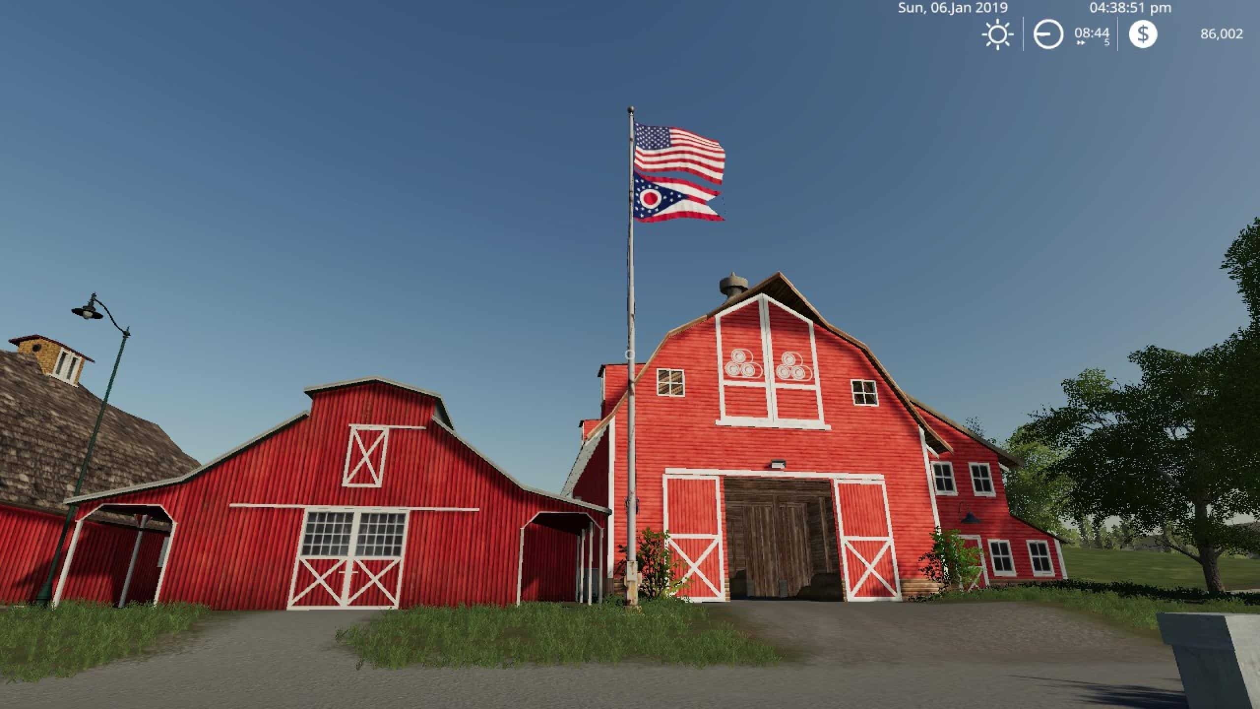 Ls19 Usaohio Stae Flag Beneath V100 Farming Simulator 22 Mod Ls22 Mod Download 5400