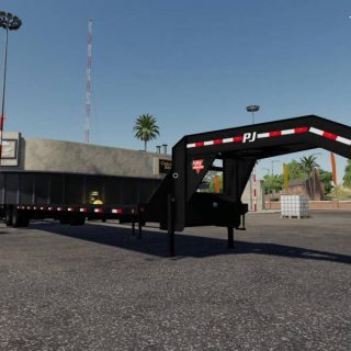 Mod 40FT PJ GOOSENECK FLATDECK TRAILER LONG LOW LOADER V1.0.0.0 ...