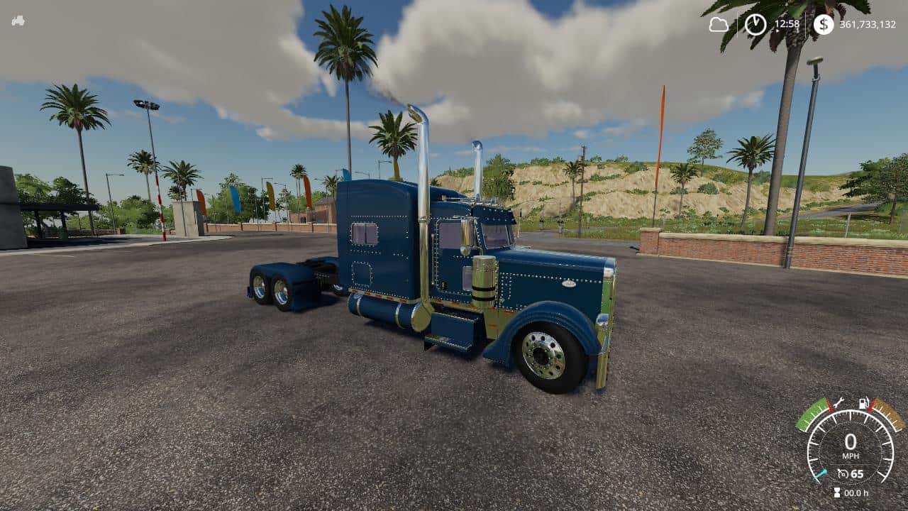 Peterbilt 379 Blue Red Green v1.0 LS 19 - Farming Simulator 22 mod ...