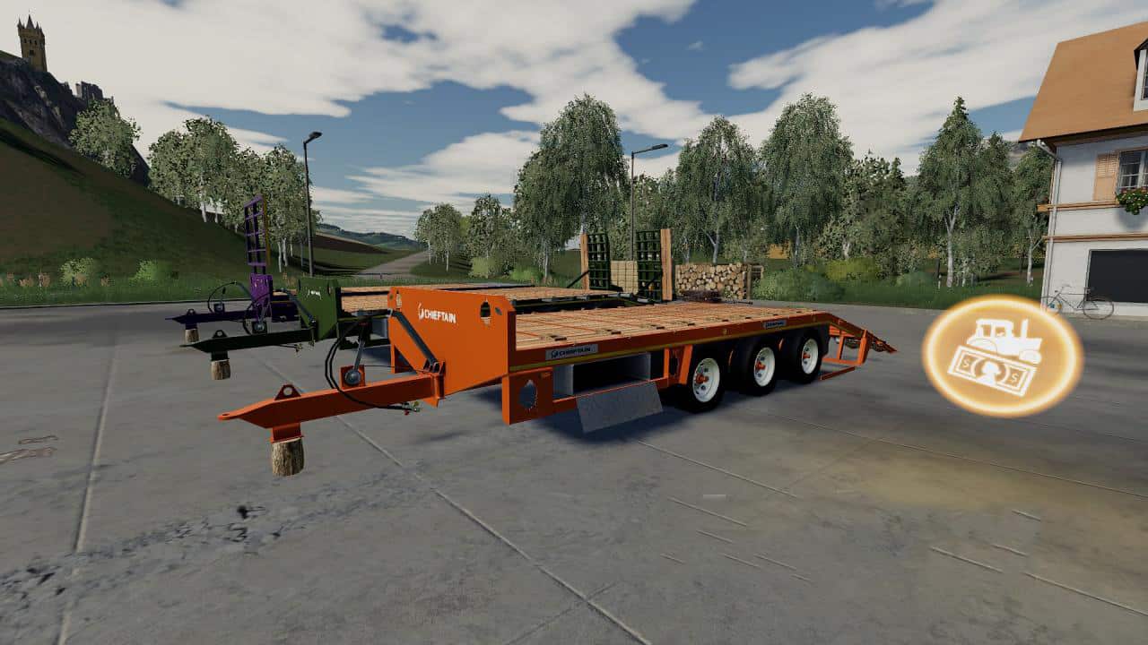 Mod Chieftain Tri Axle Low Loader V1000 Farming Simulator 22 Mod Ls22 Mod Download 4726