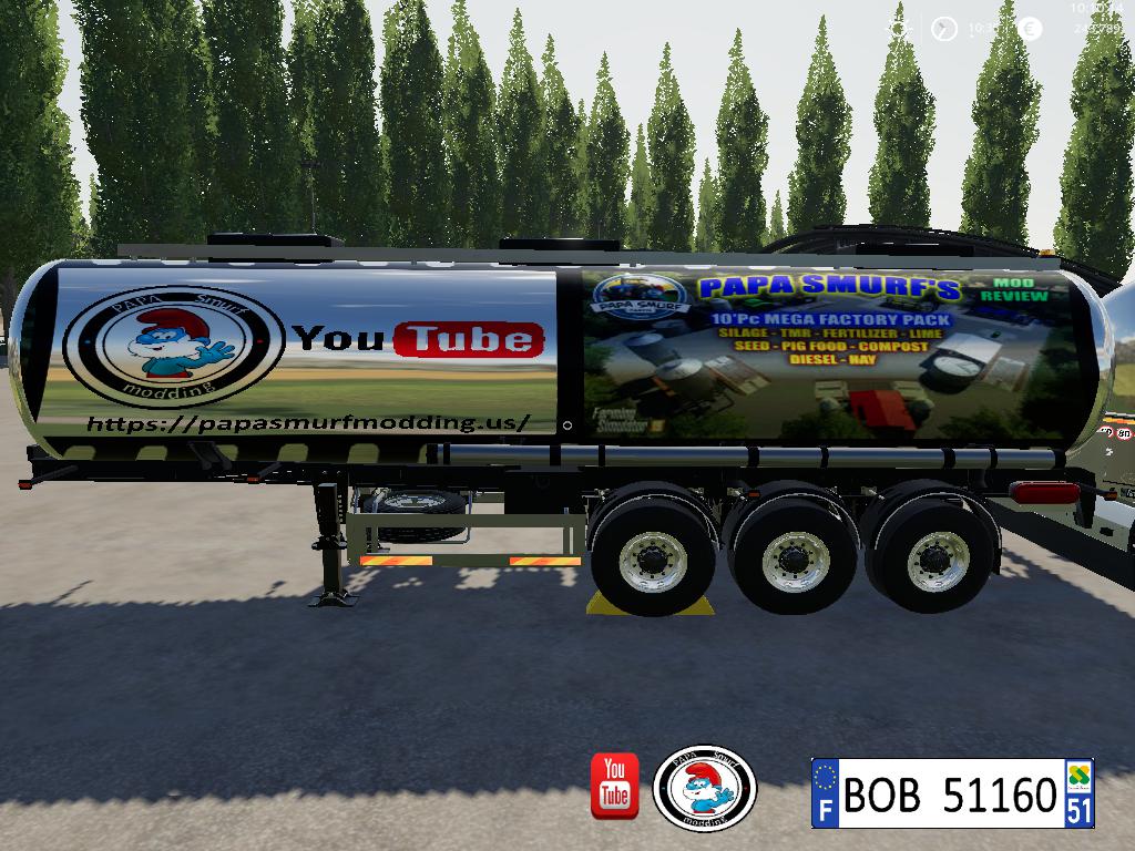 LS19 Trailer Papa Smurf V1.0.0.6 - FS 25 Modding - LS25 Mod Download!