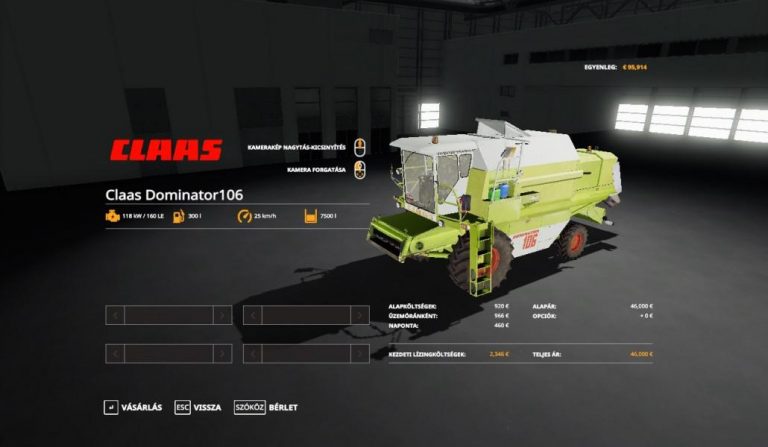 Combine Claas Dominator 106 V1003 Farming Simulator 22 Mod Ls22 Mod Download 1232