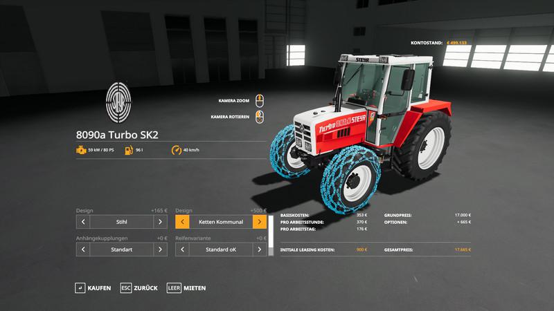 Mod Steyr 8090a Turbo Sk2 Basic V158 Farming Simulator 22 Mod Ls22 Mod Download 4480