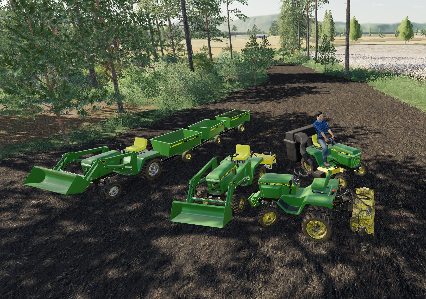 john deere tractors on farming simulator 19