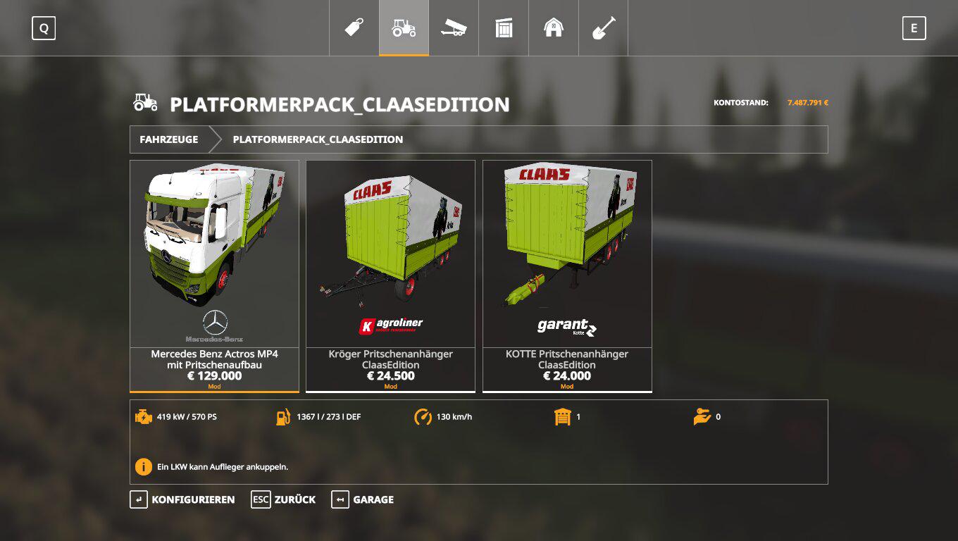 Ls19 Platformer Pack Claas Edition V120 Farming Simulator 22 Mod Ls22 Mod Download 4890