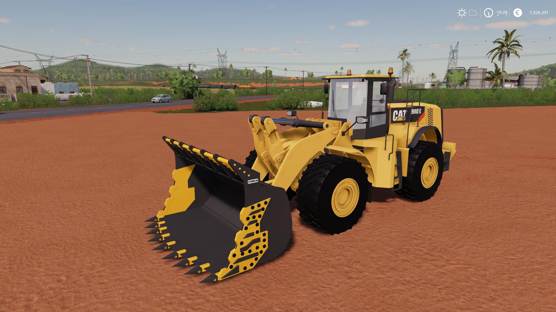 Mod Mining Bucket For 980k Cat Loader V10 Farming Simulator 22 Mod Ls22 Mod Download 7870