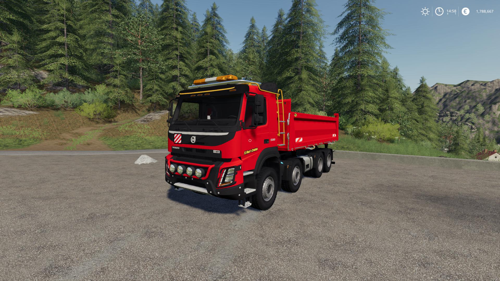 Fs 19 Volvo Fmx 8x4 Meiller Tandem Tipper V10 Farming Simulator 22 Mod Ls22 Mod Download 5888