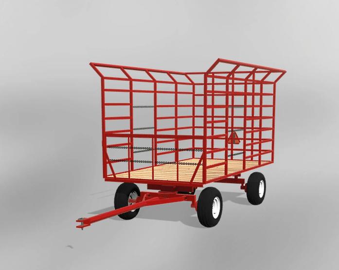 Trailer EZ Trail Hay Rack v2.0 Farming Simulator 22 mod, LS22 Mod