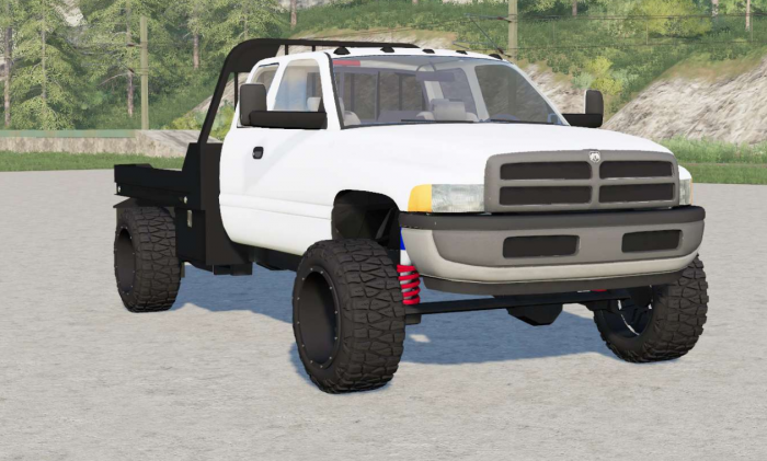 Mod Dodge Ram 2500 Club Cab flatbed - Farming Simulator 22 mod, LS22