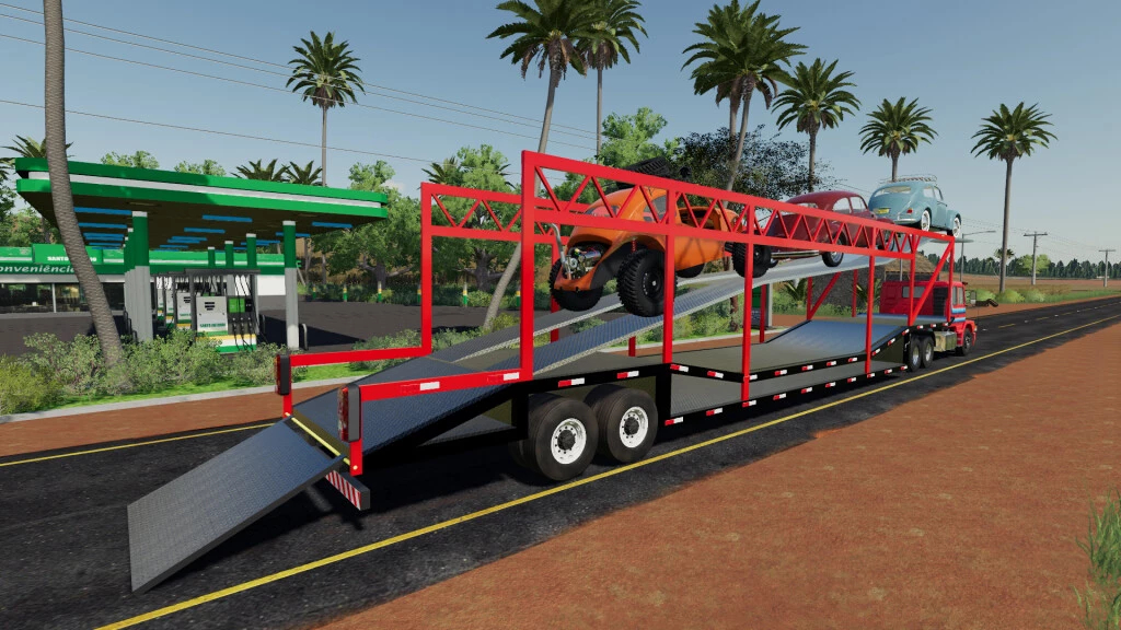 Trailer Car Transport Trailer V Farming Simulator Mod LS Mod Download