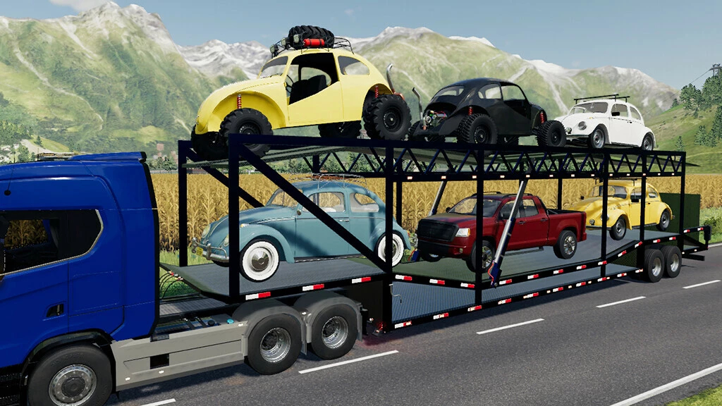 Mod Car Transport Trailer V1001 Farming Simulator 22 Mod Ls22 Mod Download 4494
