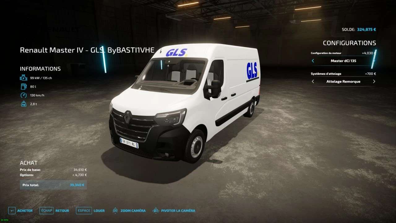 LS22 Renault Master IV 2020 GLS v1.0.0.0 - Farming Simulator 22 mod ...